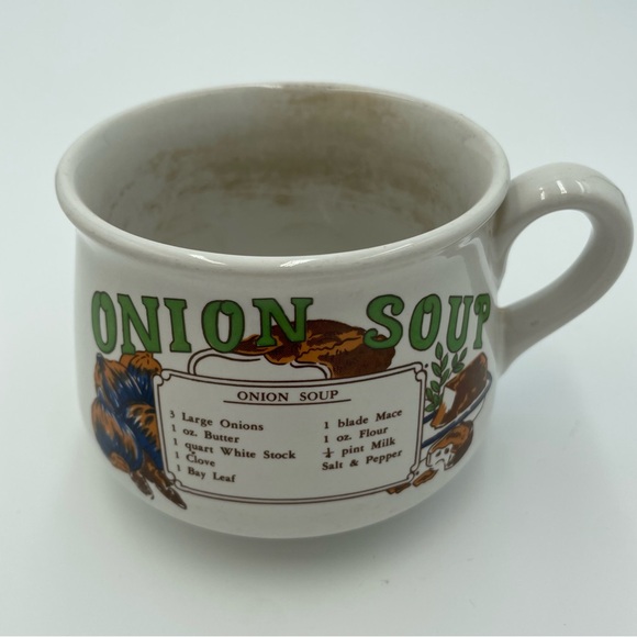 Other - Vintage 70s French Onion Soup Recipe Mug | Potage à l’Oignon Bilingual